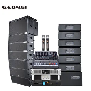 Dual double 12"line array speakers waterproof passive pa subwoofer and 12 inch line array speaker cabinet