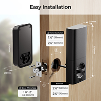 Serrure de porte intelligente en bois LNDU HK01/W 2026 Wifi Apple Homekit NFC avec déverrouillage à distance par empreinte digitale, entrée sans clé, pêne dormant intelligent