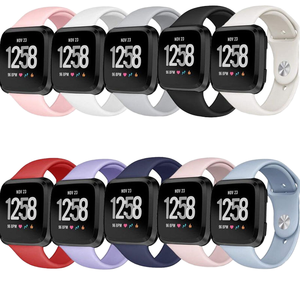 Correa de Reloj Deportiva de Silicona para <span class=keywords><strong>Fitbit</strong></span> <span class=keywords><strong>Versa</strong></span> 1, <span class=keywords><strong>Versa</strong></span> Lite, <span class=keywords><strong>Versa</strong></span> 2, con Liberación Rápida, Correa Clásica - Product Image 1