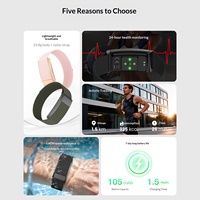 Bracelet intelligent sportif transfrontalier le plus vendu, personnalisable, avec surveillance ECG, fréquence cardiaque, température corporelle, tension artérielle et VRC