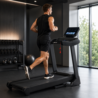 Caminadora K-FIT GSTB-5310 con Inclinación Automática de 20 Niveles, 16 km/h, Motor de 3 HP, Pantalla LED de 6 Pulgadas, Plataforma Ancha de 530 mm, Música por Bluetooth, para el Hogar