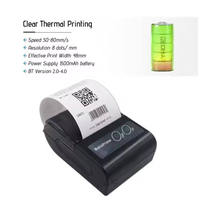 Imprimante sans fil 58 mm à impression thermique rapide pour la logistique, les services alimentaires, avec coupe-papier automatique