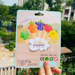 Popular 5 unids/set recuerdo de fiesta lindo goma Montessori PVC Mini marioneta divertida bebé edredón juguete marionetas de dedo para niños - Product Image 5
