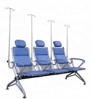 Chaise d'attente durable en métal à 3 places pour clinique, siège d'infusion hospitalier Shuoqi SQ-Y052, design moderne avec accoudoirs, non pliable