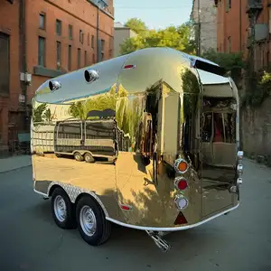 beliebteste einzigartige Outdoor-Coffee-Wagen Burgerständer günstiger Gelato-Lebensmittelverkaufswagen mobiler Hot-Dog-Wagen