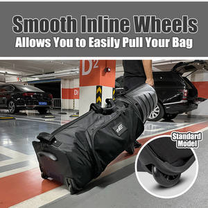 กระเป๋าเดินทางสำหรับกอล์ฟแบบนุ่ม PLAYEAGLE พร้อมล้อเสริมความแข็งแรงสำหรับสายการบินและฝาครอบแข็งด้านบน น้ำหนักเบาและเคลื่อนย้ายง่าย - Product Image 5