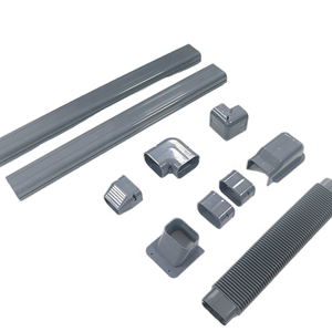 Kit de Cubierta Decorativa de PVC Gris para Tuberías de Aire <span class=keywords><strong>Acondicionado</strong></span> Mini Split, Cubierta Delgada para Ductos de 3-6 Pulgadas, Cubierta para Tuberías HVAC - Product Image 5