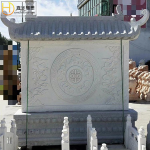 Relieve de piedra con escultura Bahua, mural de pared de mármol de estilo chino para hotel, villa o patio. - Product Image 4