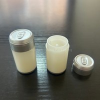 ISMAN Vente en gros – Mini conteneur de baume à lèvres en forme de canette de soda argentée de 3,5 g, bouteille vide pour boissons, tube d'emballage cosmétique, logo personnalisé