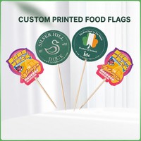 Drapeaux de dents personnalisés jetables pour aliments et fruits, longs, pour fêtes et célébrations