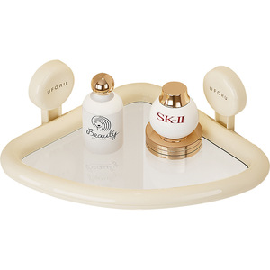 Suction Cup Triangle Bathroom Shelf 60X70cm Corner Mounted With Partitions Durable <b>Storage</b> Rack For <b>Shower</b> Gel And Shampoo - Product Image 5