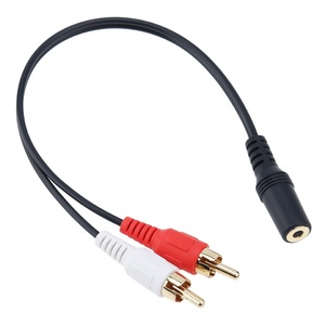 20 Pack RCA Y Splitter Cables - 1 Male To 2 Female Plugs For Audio/Video 2 thumbnail image