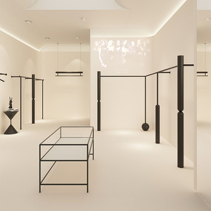 Riel de Exhibición de Ropa Comercial Negro Mate Montado en Pared, Soporte Estable para Colgar Prendas en Pared para Centro Comercial y <span class=keywords><strong>Boutique</strong></span> de Mujer - Product Image 5