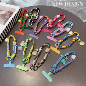 Love Heart <b>Lanyard</b> Hanging Rope Phone Camera Patch Cord Hands Free Braided Durable Nylon Anti-lost Wrist Strap - Product Image 1