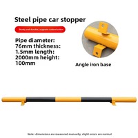 Borne de stationnement de sécurité en acier en forme de M, 2m, protection IP55, remplissable d'eau, auto-installable pour avertissement et positionnement des roues