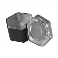 Contenitore Metallico Esagonale Personalizzato con Coperchio Scorrevole, Scatola Vuota in Latta per Cosmetici, Balsamo Labbra, Profumo Solido, Crema, Testato SGS