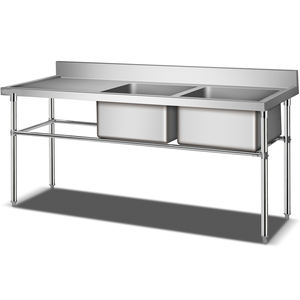 Mesa de Lavado de Platos Industrial y Comercial de Acero Inoxidable para Cocina, Banco de Trabajo para Platos Sucios, Fabricada en Australia - Product Image 2