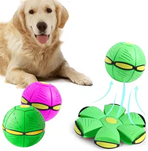 Magic Pet Dog Toy Fliegende Untertasse Ball Seltsame magische Bälle Elastische UFO Dekompression Deformation Hunde ball Neues Spielzeug für Hunde