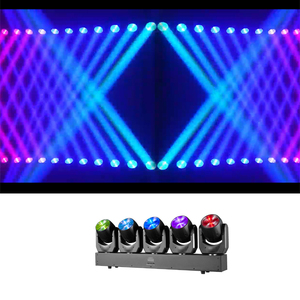 ไฟหัวขยับแบบลำแสง LED 5 ดวง 5 ชิ้น กำลังไฟ 450 วัตต์ ควบคุมด้วย DMX แสงทอร์นาโด สำหรับงานอีเว้นท์ ดีเจ โรงละคร ดิสโก้ ปาร์ตี้ คลับ บาร์ งานแต่งงาน - Product Image 1