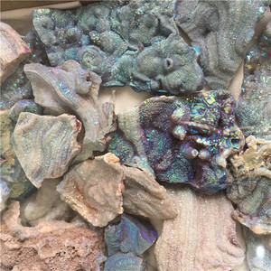 Cristal curativo de cuarzo Natural, piedra Natural de dumortierita, cristal Natural rugoso Aura <span class=keywords><strong>Calcedonia</strong></span> plano para Decoración - Product Image 2
