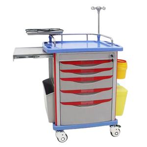 Carrito médico <span class=keywords><strong>de</strong></span> atención <span class=keywords><strong>de</strong></span> enfermería, carrito <span class=keywords><strong>de</strong></span> hospital <span class=keywords><strong>de</strong></span> anestesia <span class=keywords><strong>de</strong></span> emergencia para clínica, con cajones, a la venta, al por mayor - Product Image 1