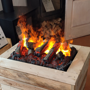 [Directo de Fábrica] <span class=keywords><strong>Chimenea</strong></span> Eléctrica Decorativa Personalizada con Llama de Imitación de Madera Realista, Inserto para Esquina, 3 Lados de Vidrio - Product Image 2