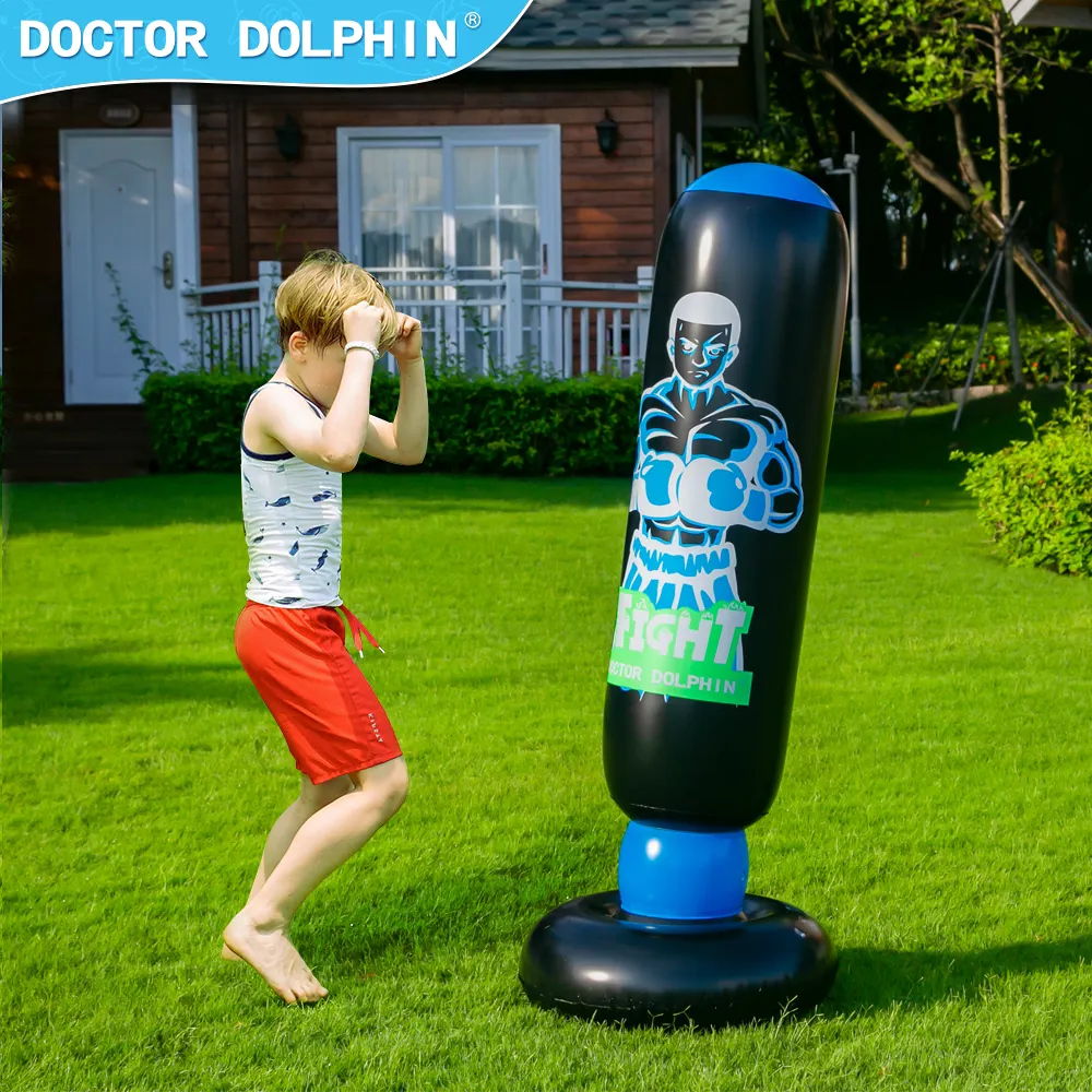 Factory Customized Boxing Free Standing Inflatable Punching Bag With Stand For Kids Freestanding Punching Bag