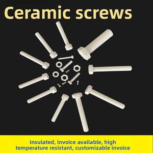 สกรูหัวหกเหลี่<span class=keywords><strong>ย</strong></span>มอะลูมินา-เซอร์โคเนี<span class=keywords><strong>ย</strong></span> ป้องกันไฟฟ้าสถิต<span class=keywords><strong>ย</strong></span>์ ทนความร้อนสูง พร้อมน็อตและโบลต์ ขนาด M3-M8 ปรับแต่งได้ - Product Image 2