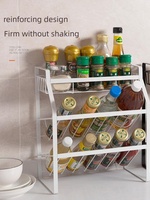 KCS Support de rangement de cuisine sur pied en acier inoxydable et fer à 3 niveaux personnalisé Organisateur multifonctionnel pour évier Pot Dish Flower