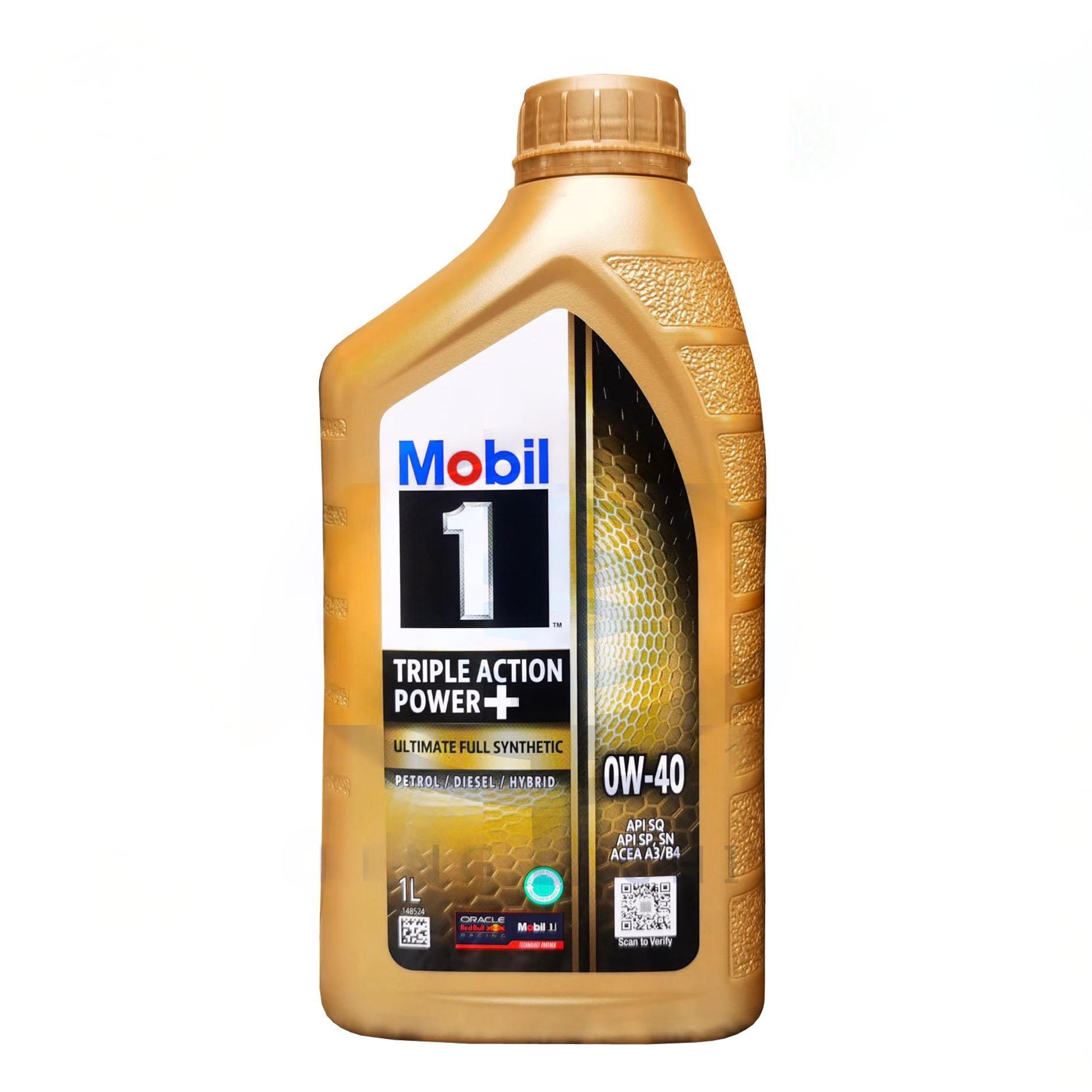 Mobil 1 Golden Edition TRIPLE ACTION POWER+ 0W-40 SP Full Synthetic Engine Oil 1L X 12 Bottles/Case Oil Parts Image 3