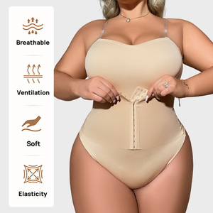 Vente en gros de bodys <span class=keywords><strong>grande</strong></span> <span class=keywords><strong>taille</strong></span> <span class=keywords><strong>sans</strong></span> couture, à maintien léger, en <span class=keywords><strong>latex</strong></span> fin, <span class=keywords><strong>sans</strong></span> traces, respirants, fabrication sous marque privée, usine OEM/ODM - Product Image 2