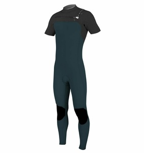 Full <strong>Wetsuit</strong> 3mm Slate Black Custom Short Sleeve Sportswear Surfing <strong>Wetsuits</strong> Chest Zip Short Sleeve Men's 2mm Customized <strong>Adults</strong> - Product Image 1