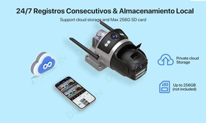 Aov Ngoài Trời Không Dây CCTV An Ninh IP Năng Lượng Mặt Trời Máy Ảnh Với Ống Kính Kép 4G Sim Thẻ Ptz Cho Giám Sát Hệ Thống Bởi icsee - Product Image 6