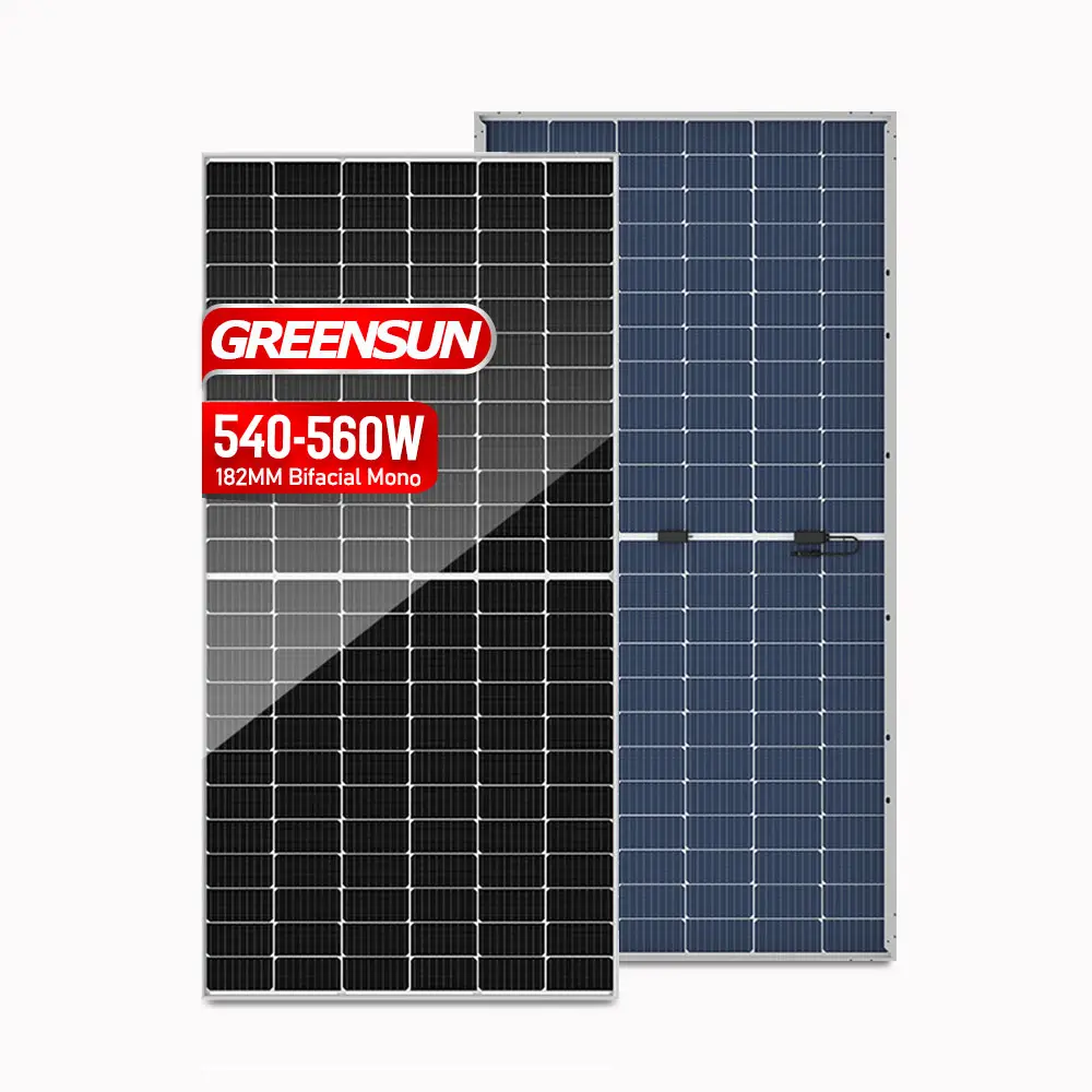 Greensun 540W 550W 560W चीन आधा काट सौर फोटोवोल्टिक पैनलों पूरी प्रणाली के लिए सबसे अच्छे दामों