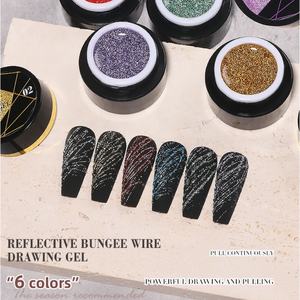 JTING Gel de Uñas Popular de 6 Colores para Arte de Uñas, Colección Spider Gel, Gel de Uñas con Efecto de Hilo Elástico y Diseño de Taladro Roto - Product Image 4