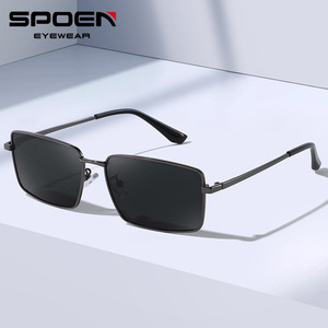 Lunettes de soleil polarisées rectangulaires SPOEN UV400 pour hommes, lunettes de soleil de conduite tendance - Product Image 1