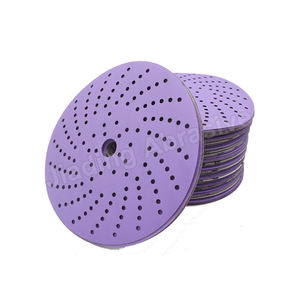 Discos de lijado/Gancho redondo y papel de lija de bucle Metal | Madera | Reparación automotriz/Durabilidad y flexibilidad Película de poliéster 6 pulgadas 120 Grano - Product Image 3