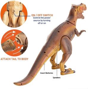 Figurine de dinosaure RC <span class=keywords><strong>T</strong></span>-<span class=keywords><strong>Rex</strong></span>, <span class=keywords><strong>jouet</strong></span> électronique marchant avec effet de fumée, robot <span class=keywords><strong>t</strong></span>élécommandé pour enfants, en plastique, pour les âges 2-7 ans - Product Image 6