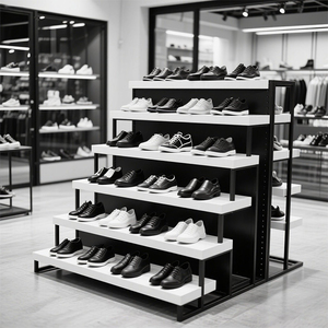 Cao cấp giày dép hiển thị đứng với freestanding cơ sở và nghiêng kệ cho sang trọng Giày hiển thị - Product Image 2