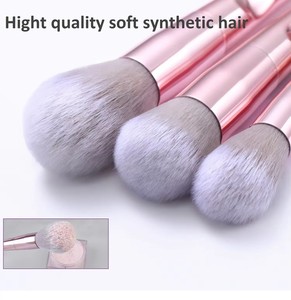 Ensemble professionnel de pinceaux de maquillage pour les yeux, poils synthétiques, pinceaux éventail, pour le visage, l'eye-liner, le rasage, 10 pièces/ensemble - Product Image 4