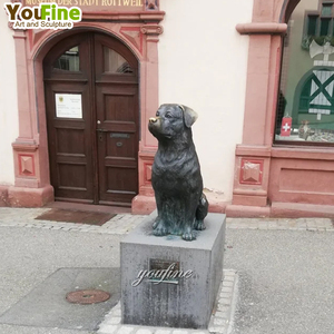 Escultura de Bronce de Animales al Aire Libre, Estatua Grande de Perros Rottweiler - Product Image 3