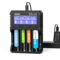 XTAR VX4 Chargeur de batterie rechargeable universel pour 18650 AA AAA 1.2V NiMH 1.5V Li-ion 3.2V LiFePO4 3.6/3.7V Batterie lithium-ion