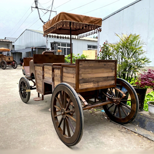 รถม้าชมวิวไฟฟ้าสุดหรูสีขาวสำหรับใช้งานกลางแจ้ง รุ่นขายดี พร้อมล้อเหล็ก 4 ล้อ แบบสองแถว - Product Image 1