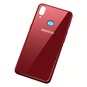 Coque arrière Samsung Galaxy A10s, finition miroir rouge, matériau PC, remplacement antichoc pour A107F - Product Image 2