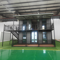 Villa modulaire préfabriquée de luxe de 20 pieds à deux ailes, double couche, extensible, pour complexe hôtelier haut de gamme et maison Airbnb