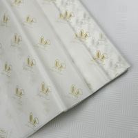 Papier d'emballage cadeau en soie avec feuille d'or de luxe personnalisé, logo imprimé, rose noir, papier d'emballage pour vêtements, chaussures