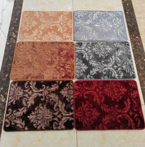 4*25m bas prix mur à mur fleur design raschel gaufré vison tapis tapete - Product Image 2