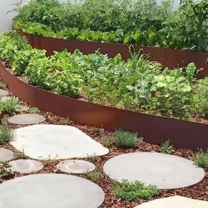 Borde de Jardín de Acero Corten Estilo Art Deco, Resistente a la Intemperie, Fácil de Instalar, para Paisajismo y Jardín - Product Image 2