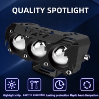 Phares de moto à 3 lentilles, phares LED 5064, mini feux de route, feux de travail, feux antibrouillard pour voiture