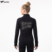 Vestes slim personnalisées avec différents noms pour équipes de cheerleading, idéales pour l'entraînement des équipes All-Star, avec strass pour l'échauffement
